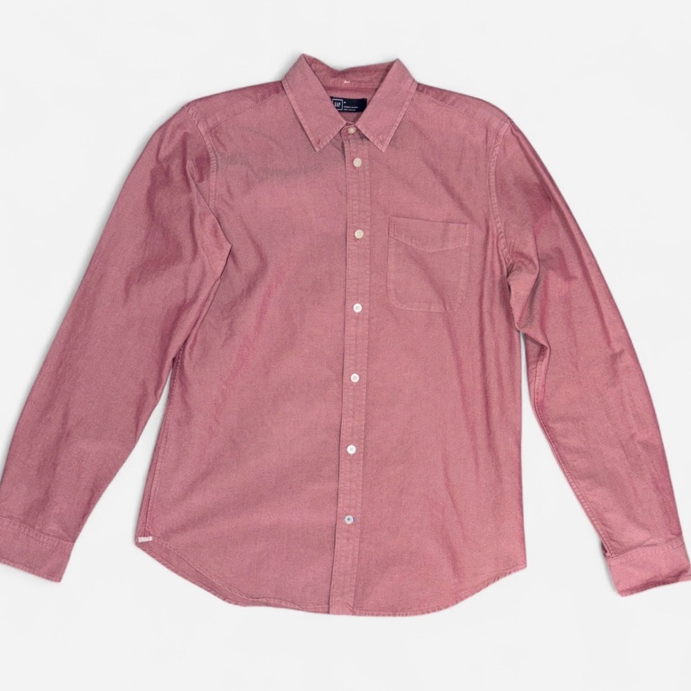 Gap Maroon Oxford Long Sleeve Button Up Shirt Men’s M